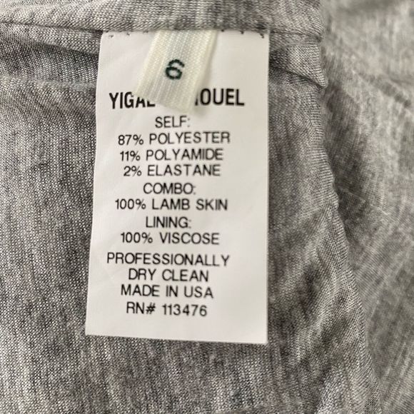 Yigal Azrouel NY grey snake print fit/flare skirt - Picture 5 of 9